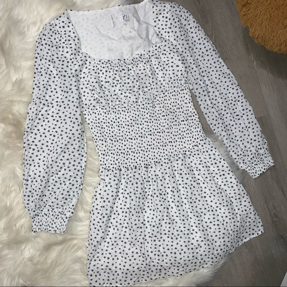 Princess Polly RAMOS MINI DRESS Size White Blue 4 - Picture 3 of 5